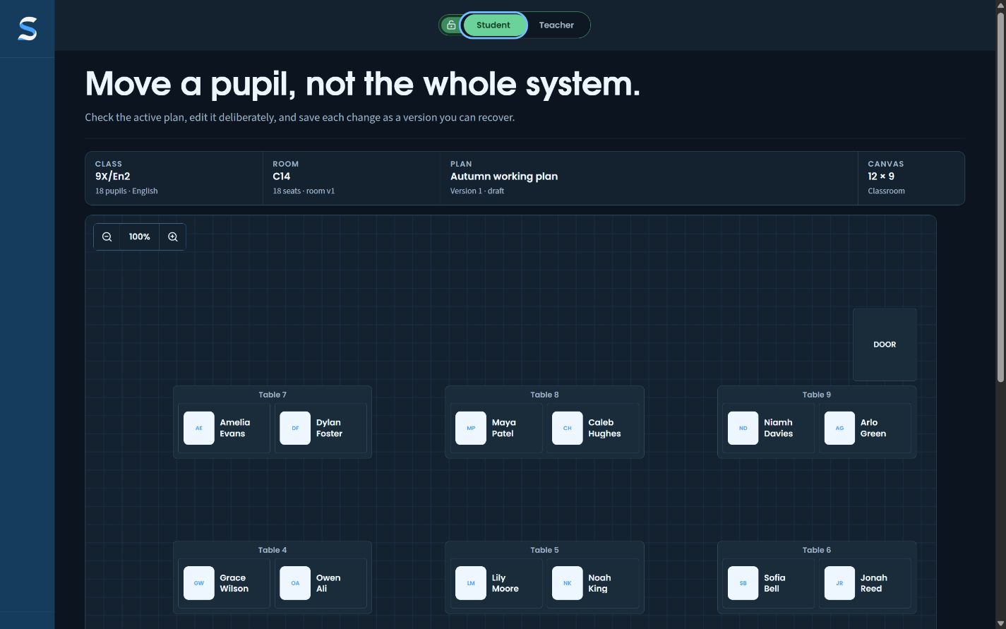 The audience control changes from teacher to student view.